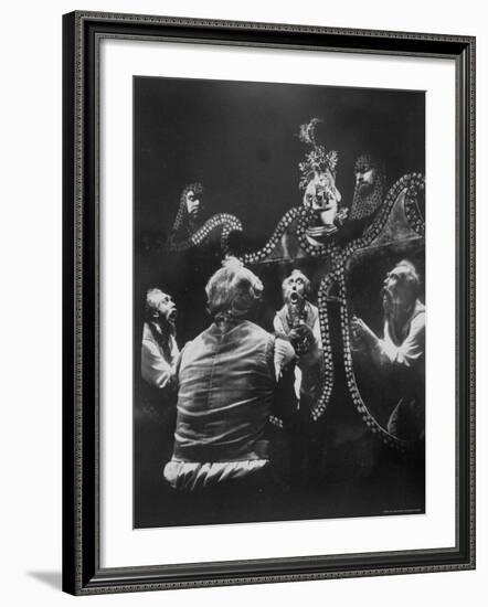 Richard Kiley in a Scene From "Man of La Mancha"-Henry Groskinsky-Framed Premium Photographic Print