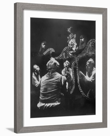 Richard Kiley in a Scene From "Man of La Mancha"-Henry Groskinsky-Framed Premium Photographic Print