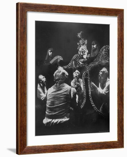 Richard Kiley in a Scene From "Man of La Mancha"-Henry Groskinsky-Framed Premium Photographic Print