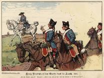 Frederick the Geat of Prussia on the March across Lausitz-Richard Knoetel-Giclee Print