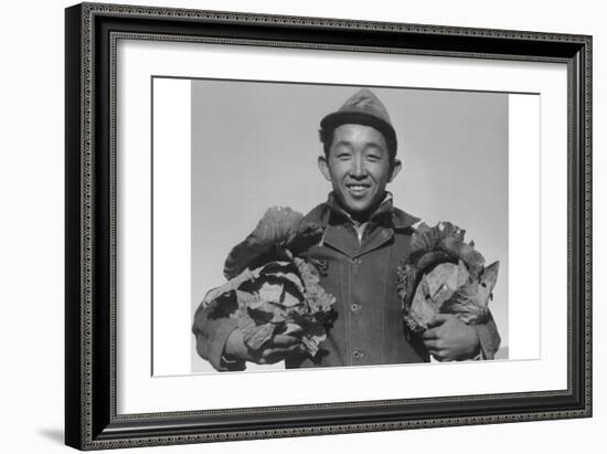 Richard Kobayashi, Farmer with Cabbages-Ansel Adams-Framed Art Print