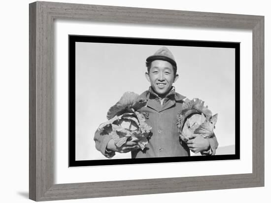 Richard Kobayashi, Framer with Cabbages-Ansel Adams-Framed Art Print