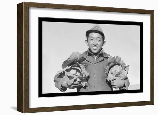 Richard Kobayashi, Framer with Cabbages-Ansel Adams-Framed Art Print