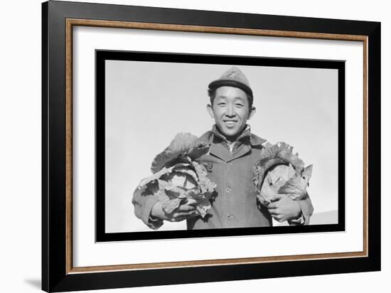 Richard Kobayashi, Framer with Cabbages-Ansel Adams-Framed Art Print