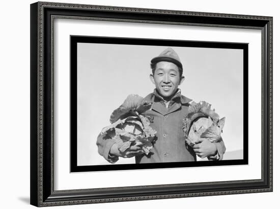 Richard Kobayashi, Framer with Cabbages-Ansel Adams-Framed Art Print