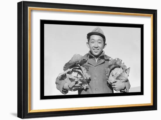 Richard Kobayashi, Framer with Cabbages-Ansel Adams-Framed Art Print