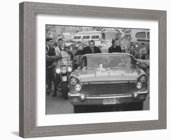 Richard M. Nixon and His Wife During the GOP Campaigning-Al Fenn-Framed Photographic Print