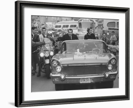 Richard M. Nixon and His Wife During the GOP Campaigning-Al Fenn-Framed Photographic Print