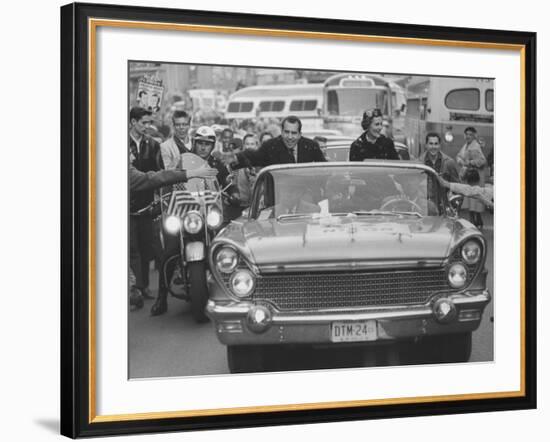 Richard M. Nixon and His Wife During the GOP Campaigning-Al Fenn-Framed Photographic Print