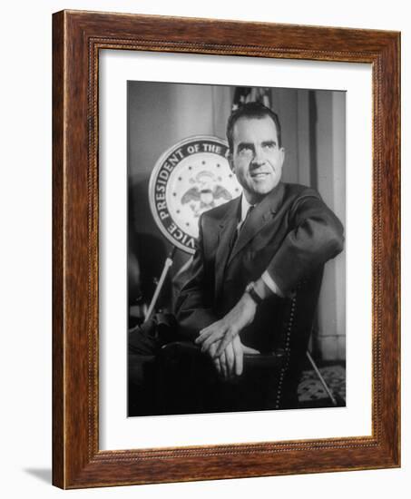 Richard M. Nixon at the White House-Hank Walker-Framed Photographic Print