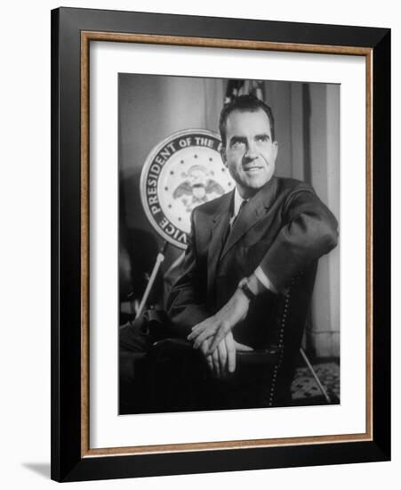 Richard M. Nixon at the White House-Hank Walker-Framed Photographic Print