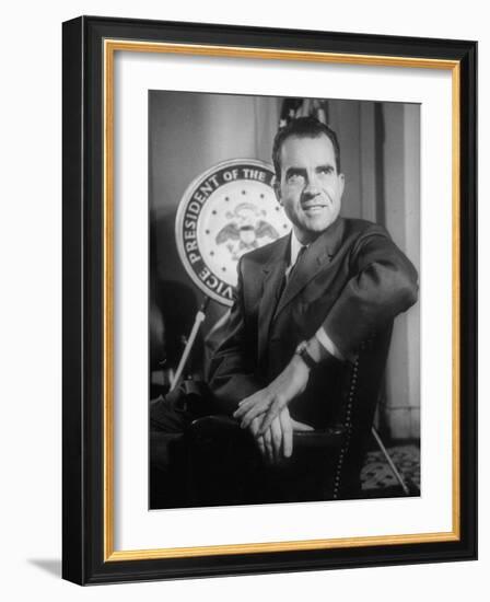 Richard M. Nixon at the White House-Hank Walker-Framed Photographic Print