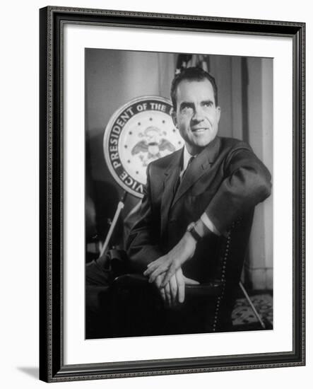 Richard M. Nixon at the White House-Hank Walker-Framed Photographic Print