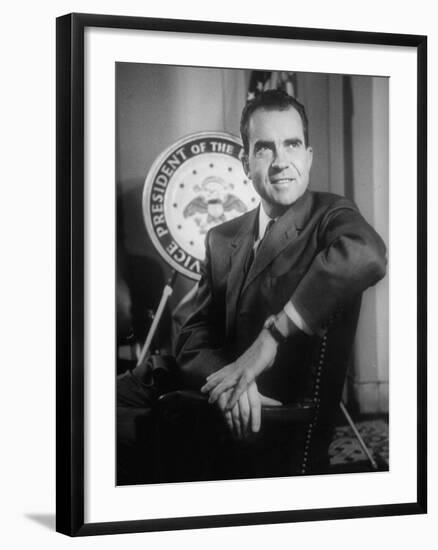 Richard M. Nixon at the White House-Hank Walker-Framed Photographic Print