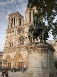 Gothic Notre Dame Cathedral and Statue of Charlemagne Et Ses Leudes, Place Du Parvis Notre Dame, Il-Richard Nebesky-Photographic Print