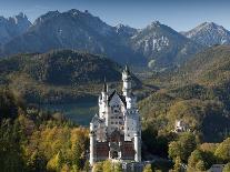 Romantic Neuschwanstein Castle and German Alps During Autumn, Southern Part of Romantic Road, Bavar-Richard Nebesky-Photographic Print