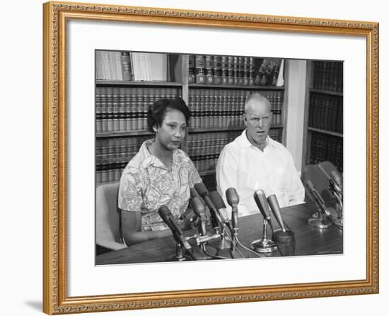 Richard P. Loving and Wife, After Supreme Court Rules That Inter Racial Marriage is Legal-Francis Miller-Framed Premium Photographic Print