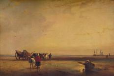 French Coast with Fishermen-Richard Parkes Bonington-Framed Giclee Print