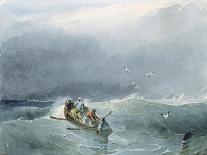 Coastal View with Fishermen and Boats, Storm Clouds Beyond, 1820-Richard Parkes Bonington-Giclee Print