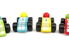 Wooden Toys Race Cars-Richard Peterson-Photographic Print