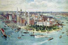 A Bird's Eye View of Lower Manhattan, 1911-Richard Rummell-Laminated Giclee Print