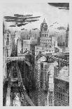 A Bird's Eye View of Lower Manhattan, 1911-Richard Rummell-Framed Premier Image Canvas