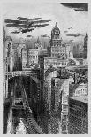 A Bird's Eye View of Lower Manhattan, 1911-Richard Rummell-Framed Premier Image Canvas