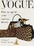Vogue Cover - March 1954 - Floral Hats-Richard Rutledge-Art Print