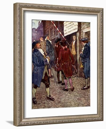 Richard's Shop Soon Became the Fashion, 1750S-AS Forrest-Framed Giclee Print