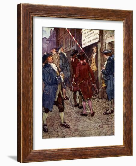 Richard's Shop Soon Became the Fashion, 1750S-AS Forrest-Framed Giclee Print