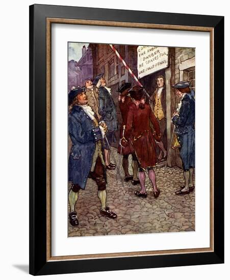 Richard's Shop Soon Became the Fashion, 1750S-AS Forrest-Framed Giclee Print