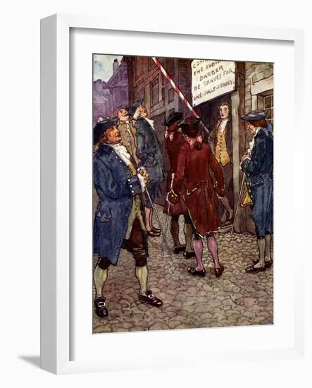 Richard's Shop Soon Became the Fashion, 1750S-AS Forrest-Framed Giclee Print