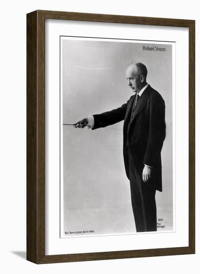 Richard Strauss Conducting in Berlin, 1920s-null-Framed Giclee Print