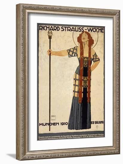 Richard Strauss Music Festival, circa 1910-Ludwig Hohlwein-Framed Art Print