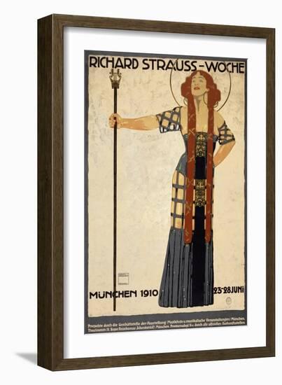 Richard Strauss Music Festival, circa 1910-Ludwig Hohlwein-Framed Art Print