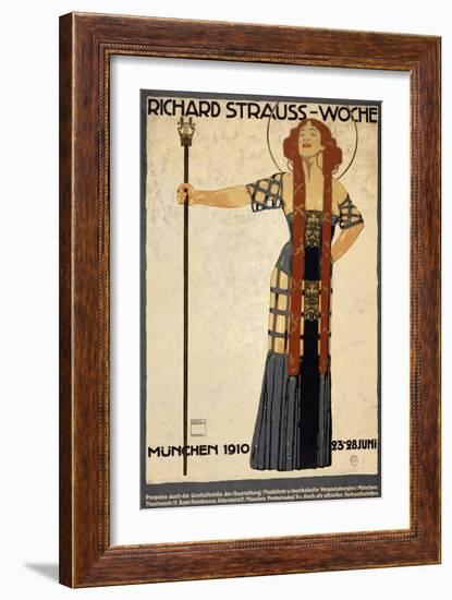 Richard Strauss Music Festival, circa 1910-Ludwig Hohlwein-Framed Art Print