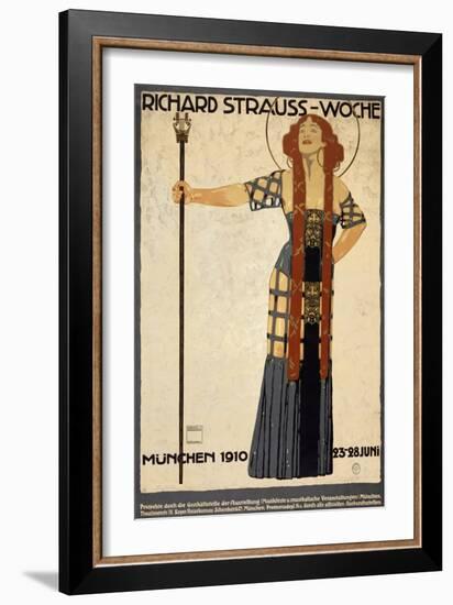 Richard Strauss Music Festival, circa 1910-Ludwig Hohlwein-Framed Art Print