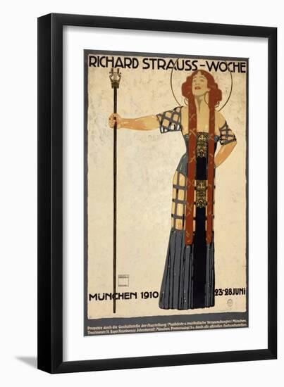 Richard Strauss Music Festival, circa 1910-Ludwig Hohlwein-Framed Art Print