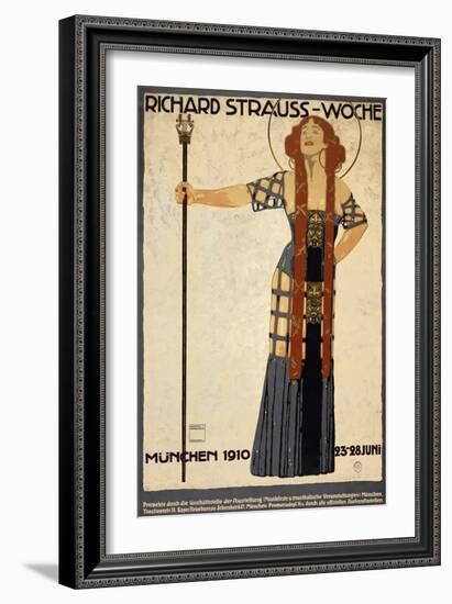 Richard Strauss Music Festival, circa 1910-Ludwig Hohlwein-Framed Art Print