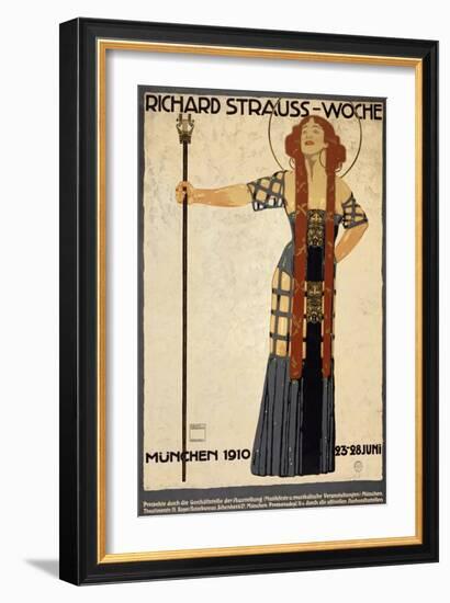 Richard Strauss Music Festival, circa 1910-Ludwig Hohlwein-Framed Art Print