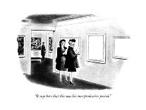 "I hope it doesn't make you nervous to have me watch you." - New Yorker Cartoon-Richard Taylor-Premium Giclee Print