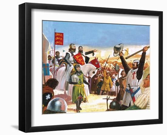 Richard the Lionheart Arriving at Acre-Escott-Framed Giclee Print