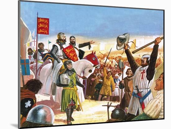 Richard the Lionheart Arriving at Acre-Escott-Mounted Giclee Print