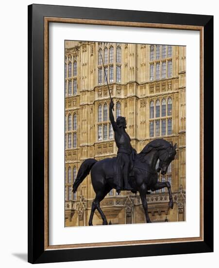 Richard the Lionheart Statue, Houses of Parliament, Westminster, London, England, Uk-Jeremy Lightfoot-Framed Photographic Print