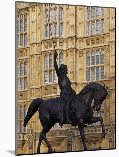 Richard the Lionheart Statue, Houses of Parliament, Westminster, London, England, Uk-Jeremy Lightfoot-Mounted Photographic Print