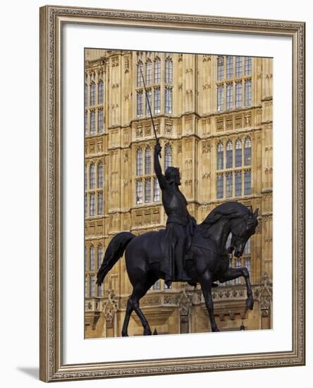 Richard the Lionheart Statue, Houses of Parliament, Westminster, London, England, Uk-Jeremy Lightfoot-Framed Photographic Print