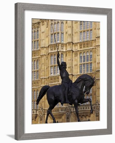 Richard the Lionheart Statue, Houses of Parliament, Westminster, London, England, Uk-Jeremy Lightfoot-Framed Photographic Print