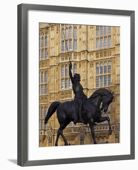 Richard the Lionheart Statue, Houses of Parliament, Westminster, London, England, Uk-Jeremy Lightfoot-Framed Photographic Print