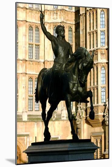 Richard the Lionheart Statue, Houses of Parliament, Westminster, London England-Peter Thompson-Mounted Photographic Print