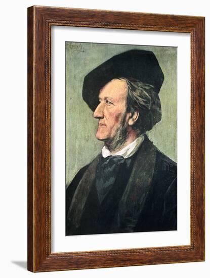 Richard Wagner (1813-188), German Composer, Conductor, and Essayist, Late 19th Century-Franz Seraph von Lenbach-Framed Giclee Print